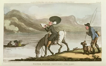 El Dr. Syntax dibujando el lago